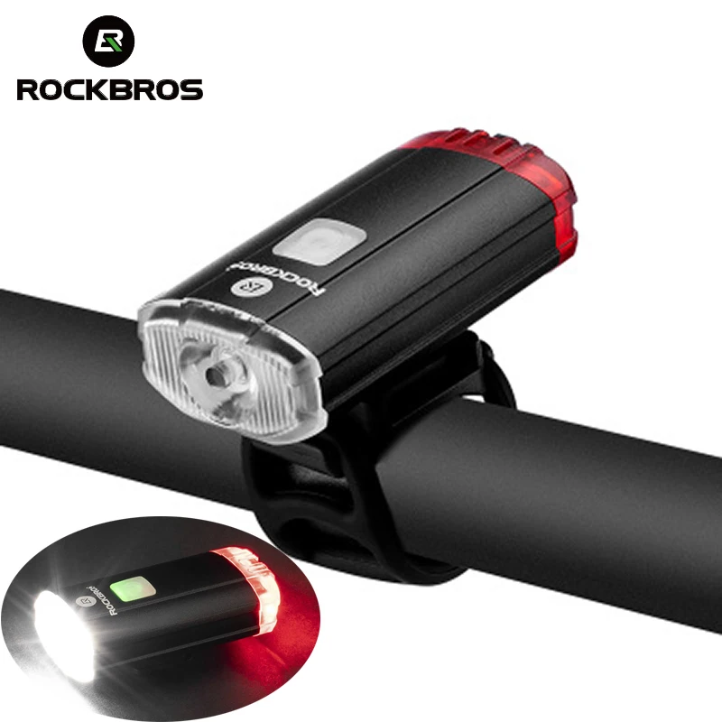 Велосипедный фонарь ROCKBROS передний и задний 100 лм с USB зарядкой для шлема