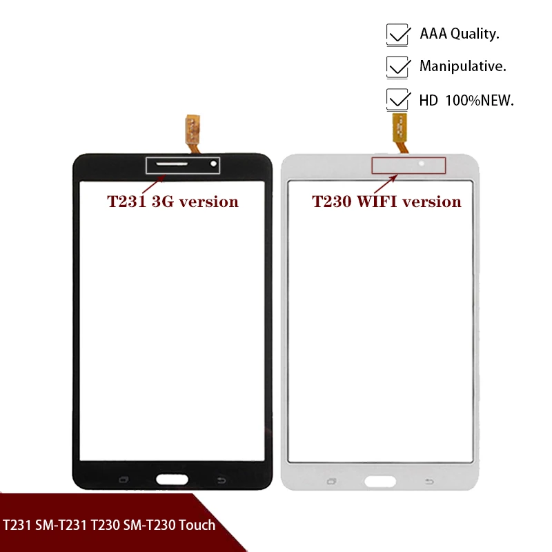Сенсорный экран 7 дюймов для Samsung Galaxy Tab 4 0 T231 сенсорный с дигитайзером сенсорная