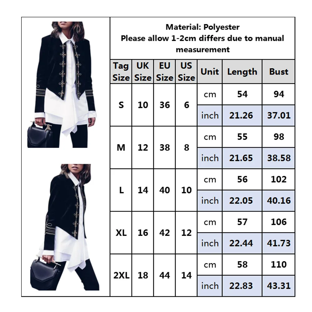 lower price  Female Military Jacket Vintage Short Style Women Double-breasted Short Style Long Sleeve Printed Co
