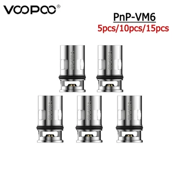 

5-15pcs Original VOOPOO PnP VM6 Mesh Coil 0.15ohm PnP-VM6 Mesh Coil Head Vaporizer For E Cigarette Drag X Drag S Pod Vape Kit