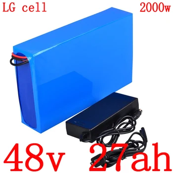 شراء48V بطارية ليثيوم حزمة 48V 27AH دراجة كهربائية بطارية 48V 1000W 1500W 2000W ليثيوم أيون بطارية سكوتر كهربائي استخدام LG الخليوي