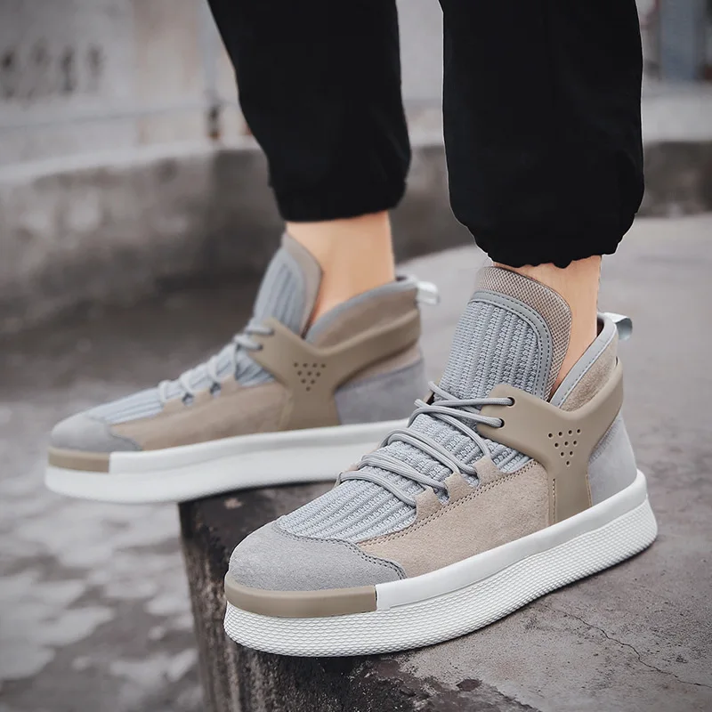 

Shoe Men's Trendy Shoes Summer 2019 New Style Students Breathable Casual Shoes Korean-style Versatile Trend Hight-top Men Sneake