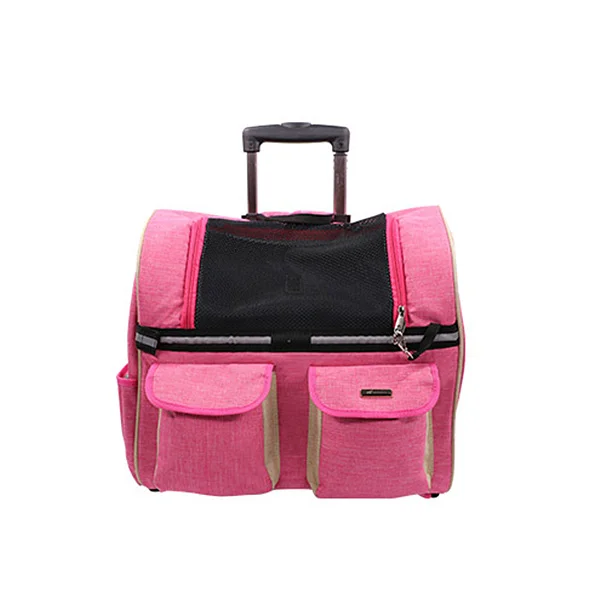 

M8 Pet Trolley Folding Four-wheeled Dog Box Cat Suitcase Bag Breathable Closed Lever Panoramic Skylight Super