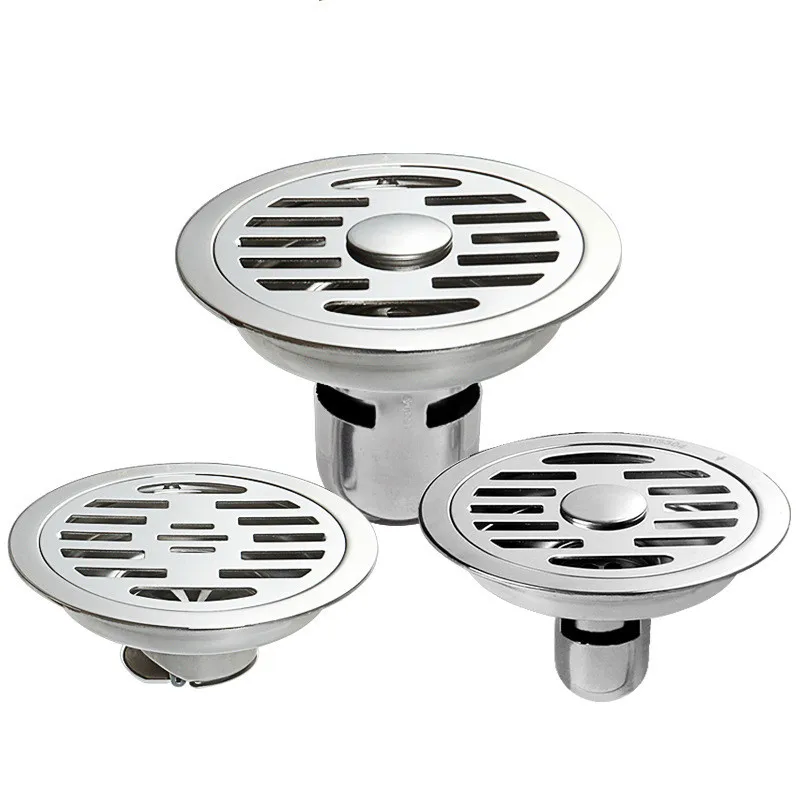 14x14cm Stainless Steel Washing Machine Floor Drain Shower Room Round Surface Drawing Process Design | Строительство и ремонт