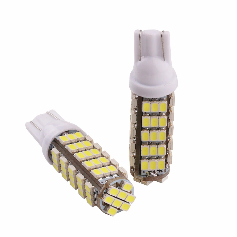 50 шт. T10 светодиодный лампы W5W 194 168 интерьер автомобиля свет 1206 68smd высокое яркий светодиодный 12V чтениt дорожной карты багажник купол Клин лампочки лампы