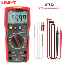 UNI-T multímetro digital ut89x ut89xd verdadeiro rms 20a atual 1000v voltímetro resistência capacitância transistor led tester