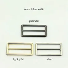 

5Pcs Diecast 50mm Tri-Glide Slider Adjust 2 inch Metal Buckles for Backpack Web Strap DIY Bag Belt Leather Craft Accessory