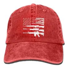 Пистолет американский флаг США бейсболки джинсовые головные уборы для мужчин и женщин