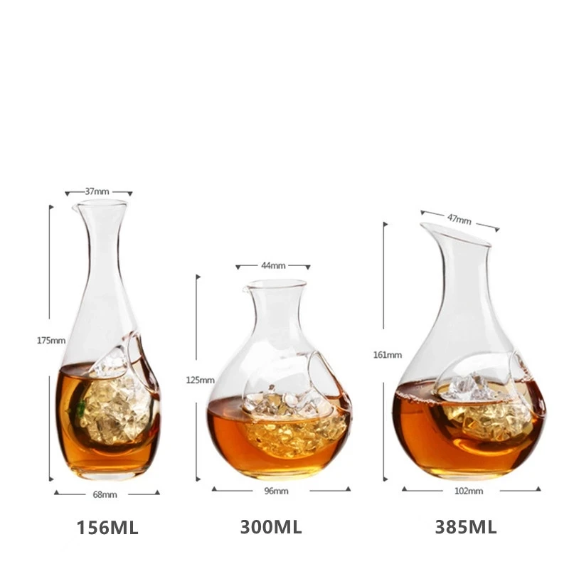 Whiskey Decanter Set Japan Crystal Ice Flask Glass Wine Bottle Hamster Nest Cooling Room Hole Sake Glass Beer Cooler Wine Dispenser Carafe Decanter