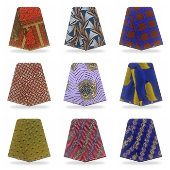 

New Arrival pagne Wax Fabrics 6 Yards High Quality African 100% Cotton Print Fabric African Tissus Wax pagne Material Soft