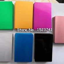 100 шт черный серебристый Alumium карта из сплава металл с лазерной гравировкой визитные карточки заготовки 0,22 мм толщина 3,4x2,1 дюйма