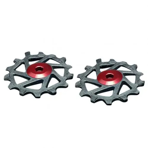 Красный 2Pcs 14T Ceramic Bearing MTB Bicycle Rear Derailleur Resin Pulleys Jockey Wheel Bike Guide Roller Idler Part for X-TR SRAM XX1 - Цвет: Красный