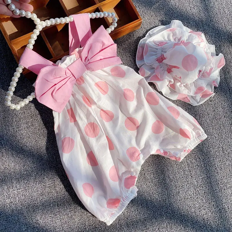 Комплект из 2 предметов для новорожденных девочек повседневный боди + шапочка