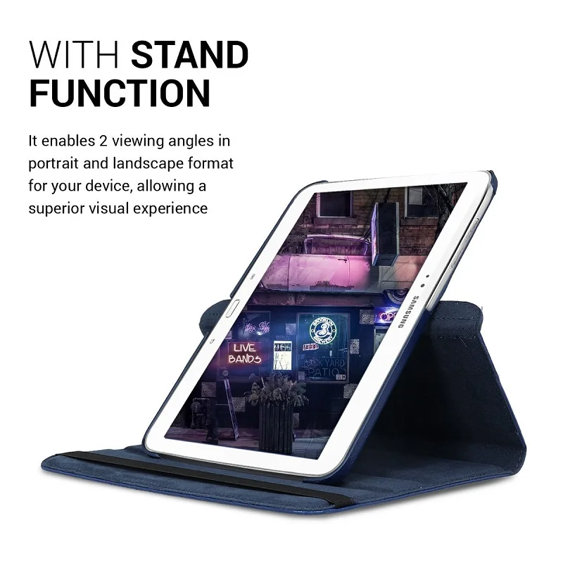 Tab 3 10 1 GT P5200 P5210 P5220 360 Вращающийся PU кожаный чехол для Samsung Galaxy крышка песка