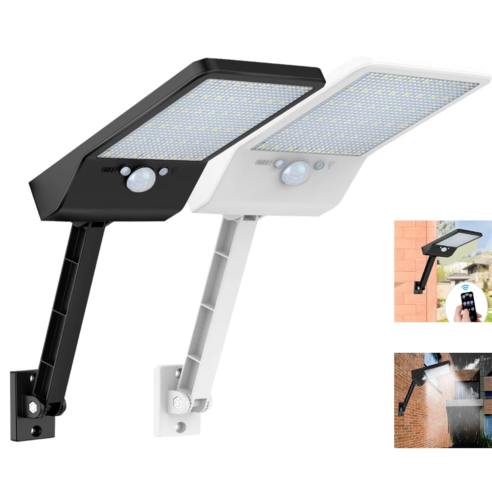 

KDL Solar Wall-Lights Led-Light Mounting-Pole Motion-Sensor Garden Pathway Solar-Powered Security-48 Outdoor