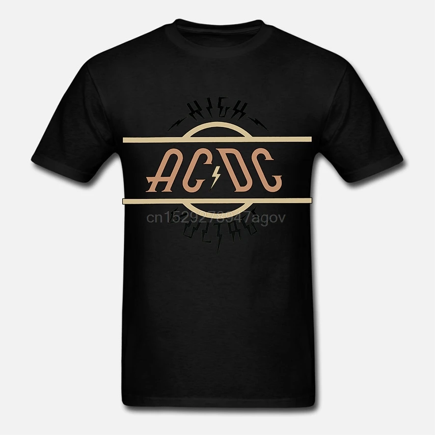 AC DCHIGH VOLTAGE VINTAGE WHITE FITTED SLIM MUSIC T TEE SHIRT S M L XL 2XL |