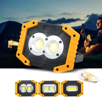 

DOZZLOR 30W Portable USB Rechargeable LED Work Light Emergency Searchlight W839 W840 W841 Yellow COB Light for Camping