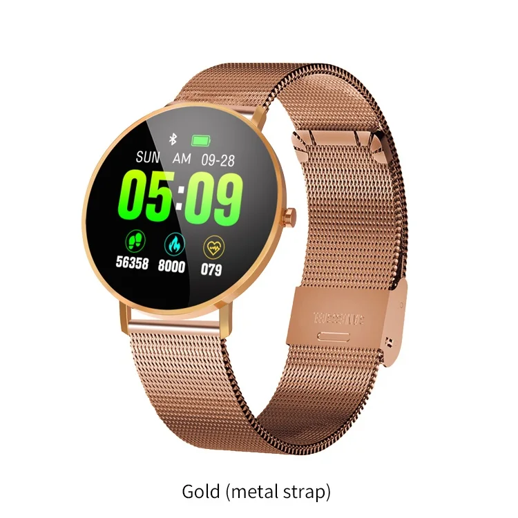 Metal-Gold ESEED F25 Смарт-часы для мужчин полный сенсорный экран сердце Рета длительное время ожидания gps smartwatch для женщин для android ios pk xiao mi band 4 honor - Цвет: Metal-Gold