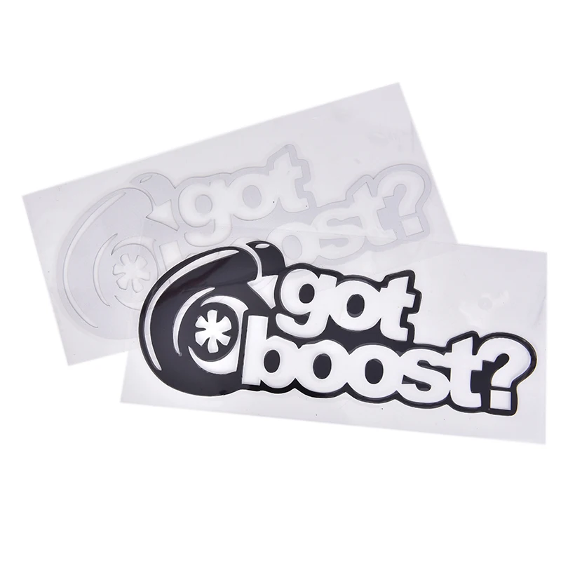 20 см* 8,3 см получен Boost виниловая наклейка на машину наклейка усиленный турбо заряжен черный/серебристый