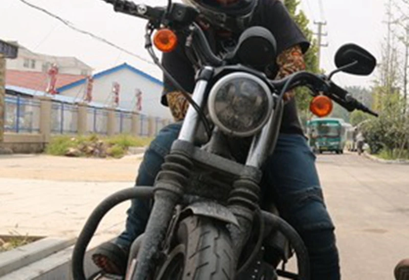 Мотоцикл 5-3/4 5,75 светодиодный налобный светильник для Harley 883, sportster, тройной, низкий всадник, широкий скользящий налобный фонарь, проектор, светильник для вождения