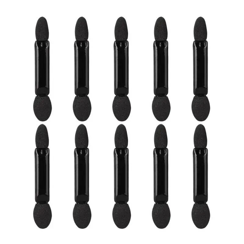 10Pcs Набор кистей для макияжа, профессиональная 10 шт./партия, двойная губка, тени для век, растушевка, подводка для глаз, кисть для бровей, инструмент для макияжа - Handle Color: 10Pcs