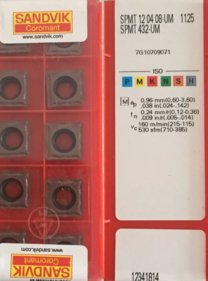 10 шт. твердосплавная вставка SANDVI SPMT 120408-UM 1125