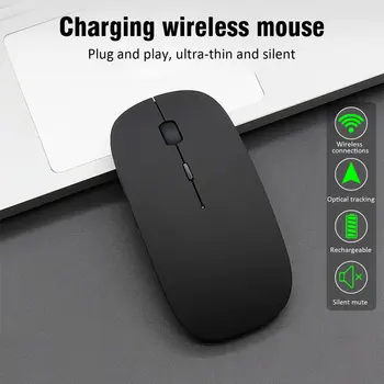 

Wireless Mouse Computer Mouse Silent PC Mause Rechargeable Ergonomic Mouse 2.4Ghz USB Optical Mice For Laptop PC