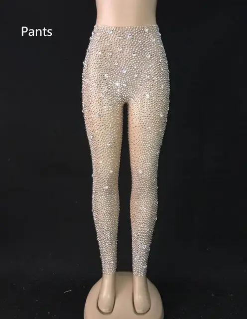 Silver Rhinestones Dance Costumes 