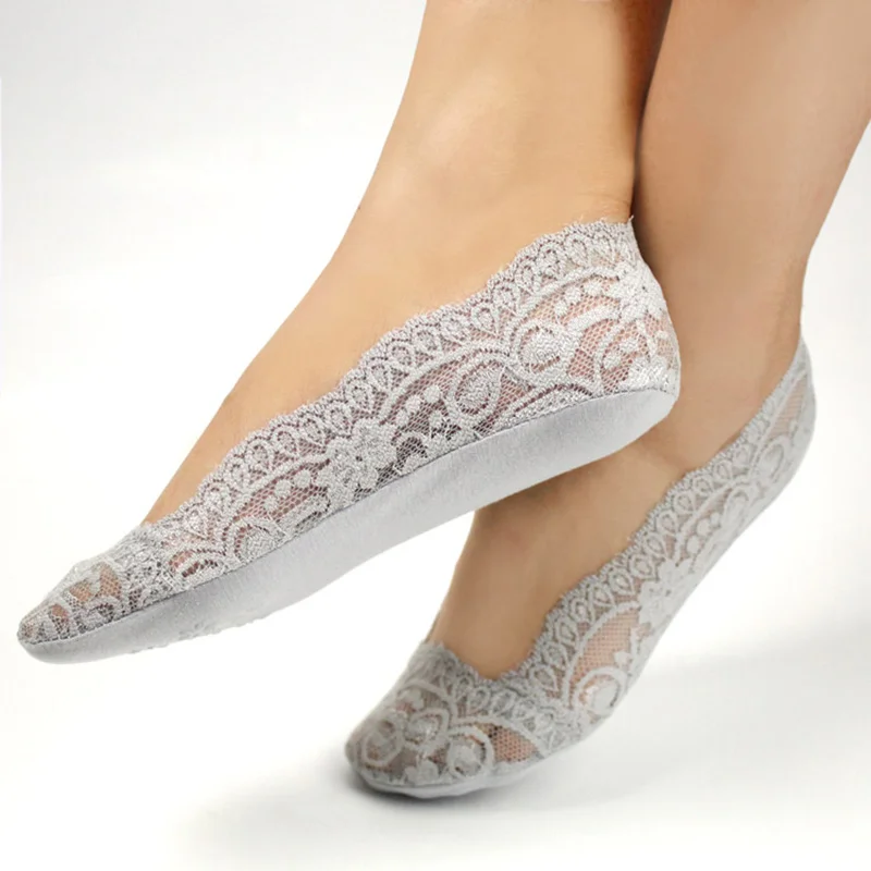 Женские хлопковые кружевные короткие носки до щиколотки милые модные невидимая