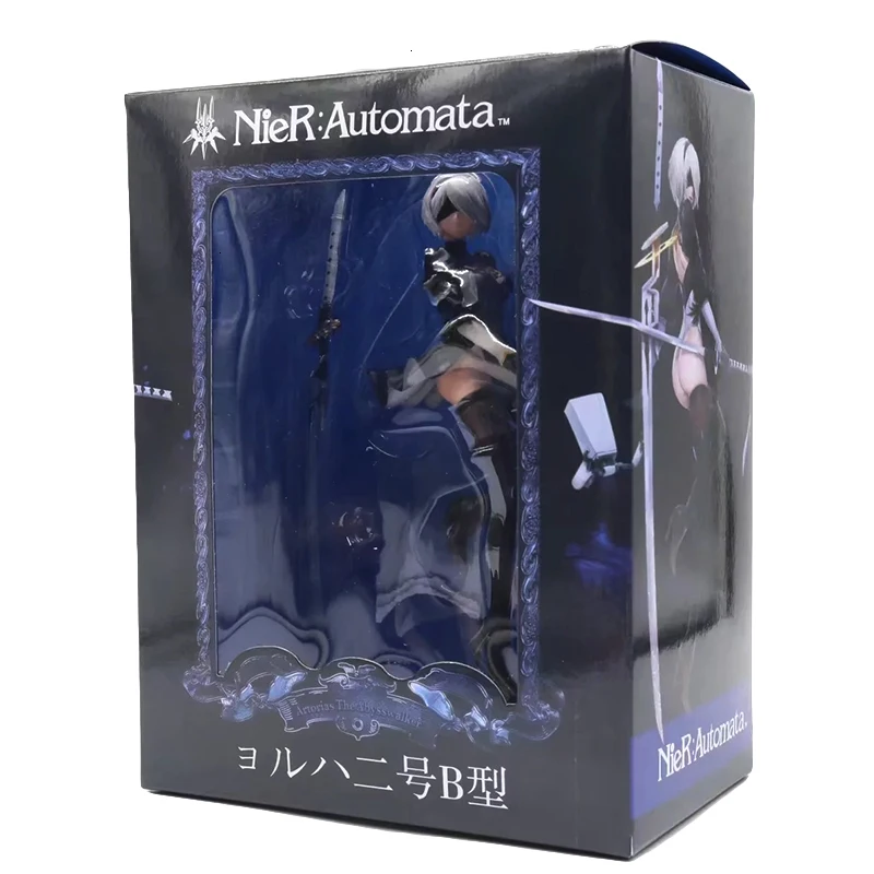 NieR Automata 25 см 2B боевой робот ПВХ Figma подвижные фигурки модель мультфильм фильм Подарок Коллекционные игрушки для детей куклы