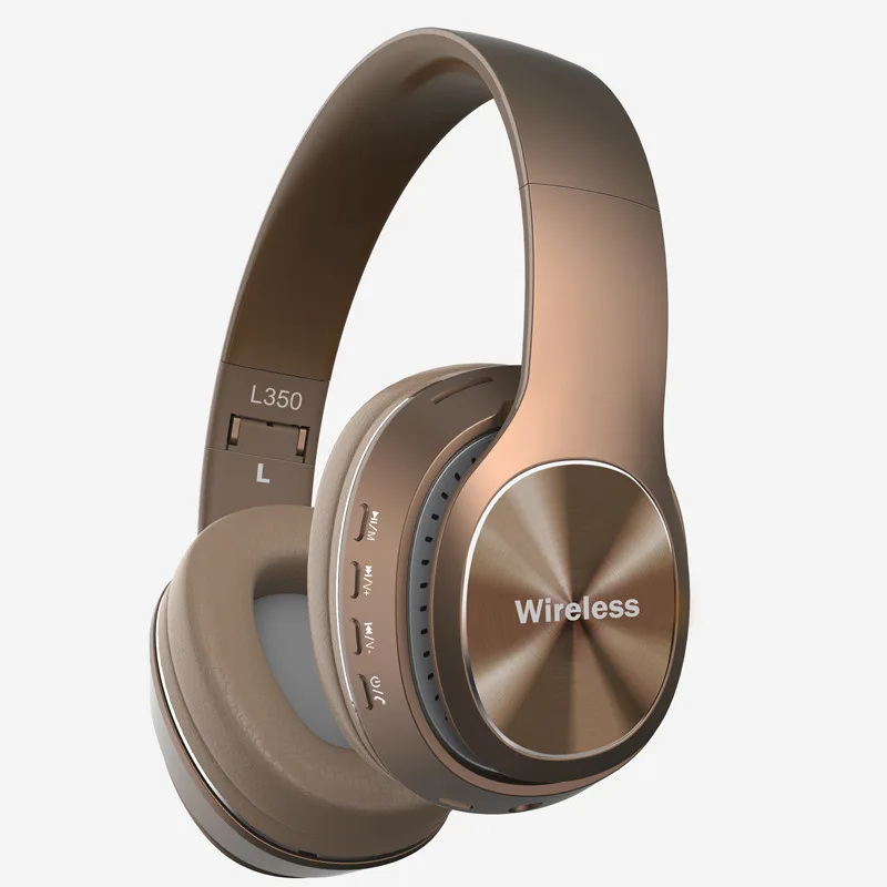 Беспроводная Bluetooth гарнитура Bluetooth 5,0 Складная вставная карта стерео гарнитура для игр игровая гарнитура - Цвет: brown