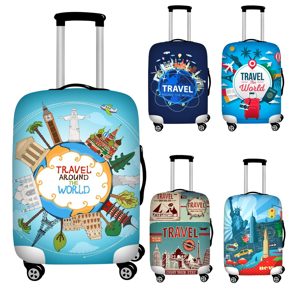 

Travel Suitcase Protective Covers for Luggage Case Travel Accessories Elastic Luggage Dust Cover Apply to 18''-32'' Suitcase