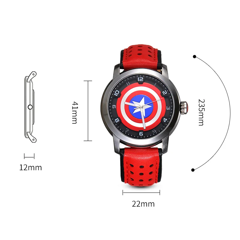 Disney MARVEL Мстители Капитан Америка мужские модные крутые спортивные часы с