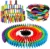 100/300/500 шт дети Цвет сортировать Радуга Дерево Domino блоки наборы раннего ярких домино Игры развивающие игрушки для детей, подарок - изображение