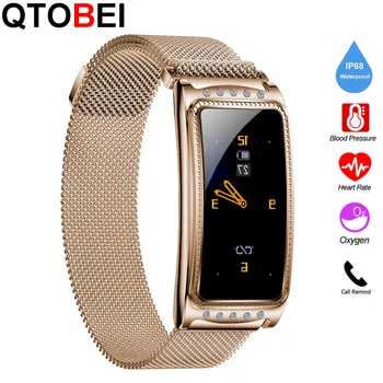 

Fitness Bracelet Tracker Ip68 Waterproof F28 Smart Bracelet Blood pressure Heart Rate Monitor WhatsApp Reminder Smart Band Watch