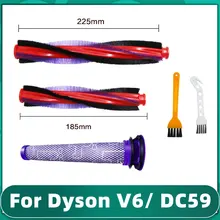 

Dyson V6 Animal Fluffy DC59 DC62 SV03 SV073 Cordless Vacuum Cleaner Bristle Roller Brush Bar Pre-Filter Replacement Spare Parts