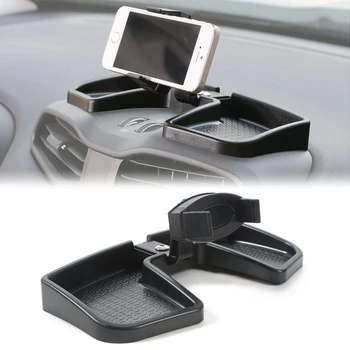 

Dash Cell Phone Holder with Storage Tray for 2016 2017 2018 2019 Jeep Renegade, Phone Bracket Organizer, Black