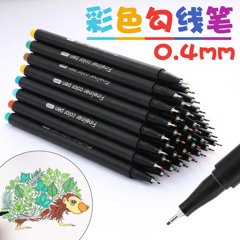 

12/24/36/48/60 Colorful Neutral Permanent Marker Pen Fineliner Pens For School Office Pen Set Ink Pen Art Supplies 04031