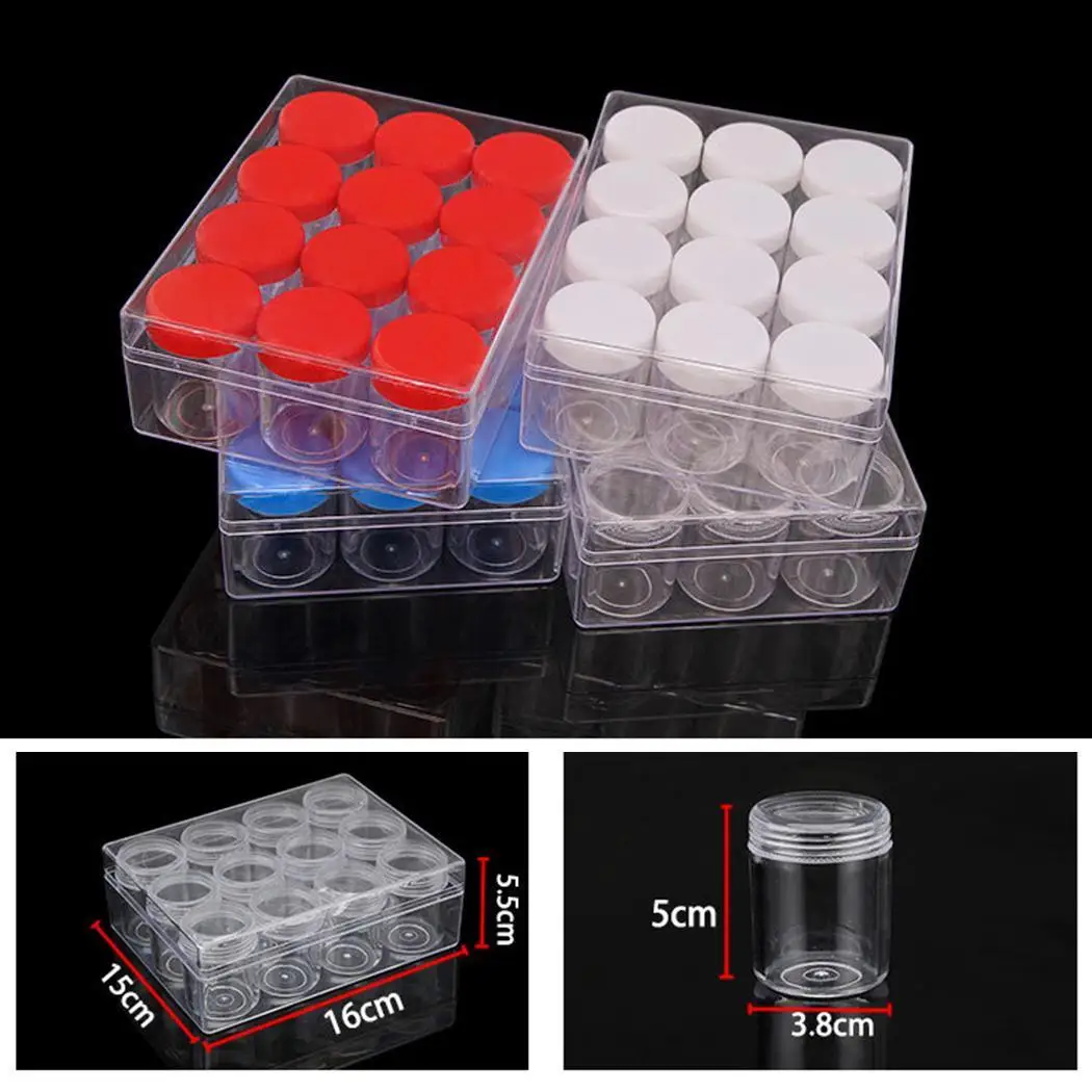 Пластиковый ящик для хранения 12 сеток, портативный многофункциональный корпус контейнера-органайзера для лекарств, ювелирная кисть для