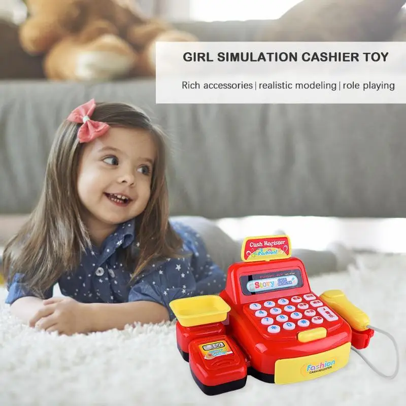 Симулятор кассовый аппарат детские игрушки ролевые игры электронные развивающие игрушки Scalextric касса игрушки для детей