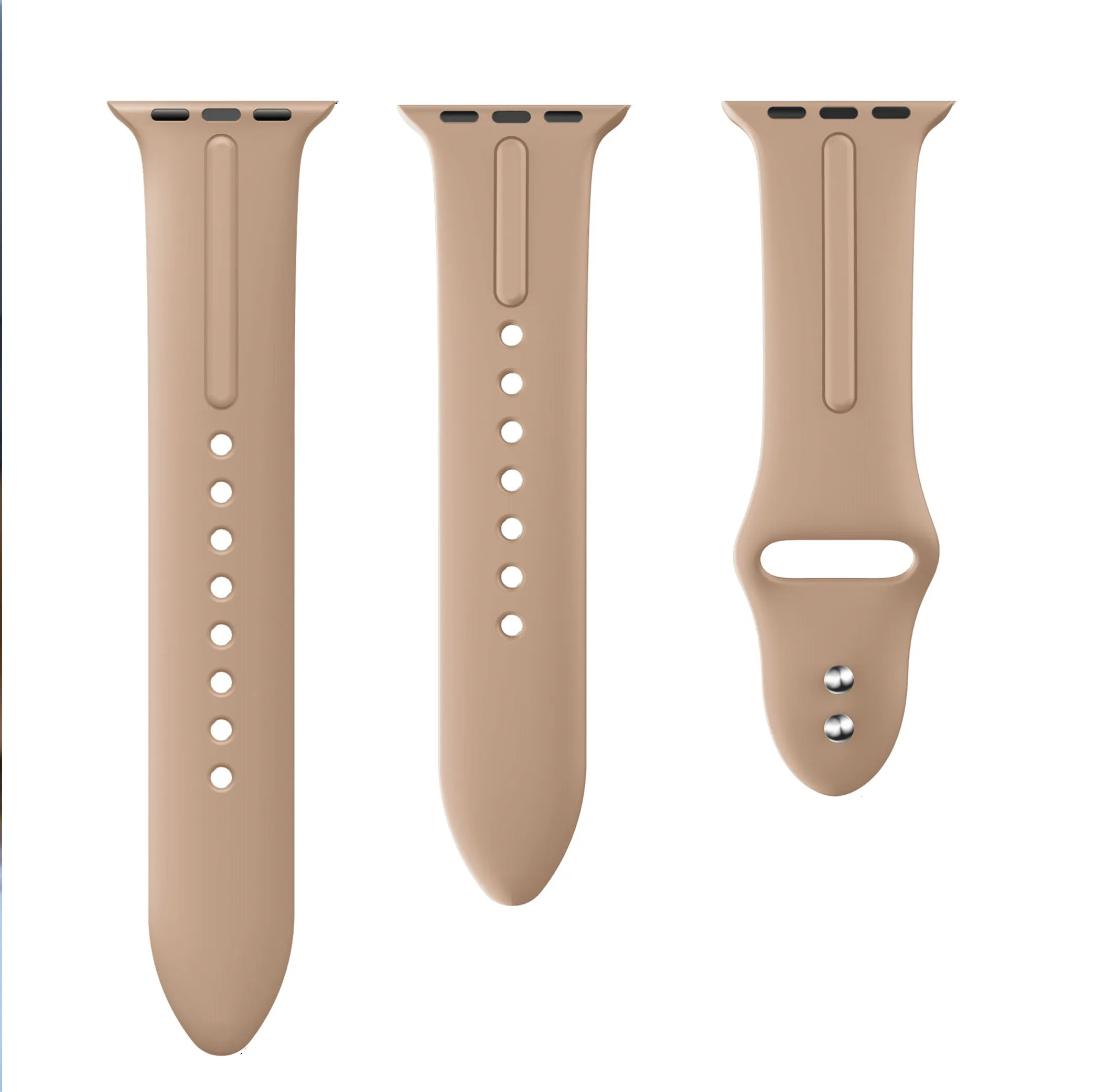 Brown Yayuu 2 шт. спортивный силиконовый ремешок для apple watch серии 1/2/3/4 38/42 мм, ремешок для часов, умные часы сменный ремешок на запястье браслет - Цвет: Brown