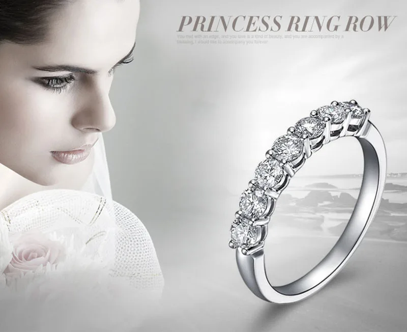 14K Золотое кольцо Moissanite алмазное кольцо обручальное кольцо с национальным сертификатом D006