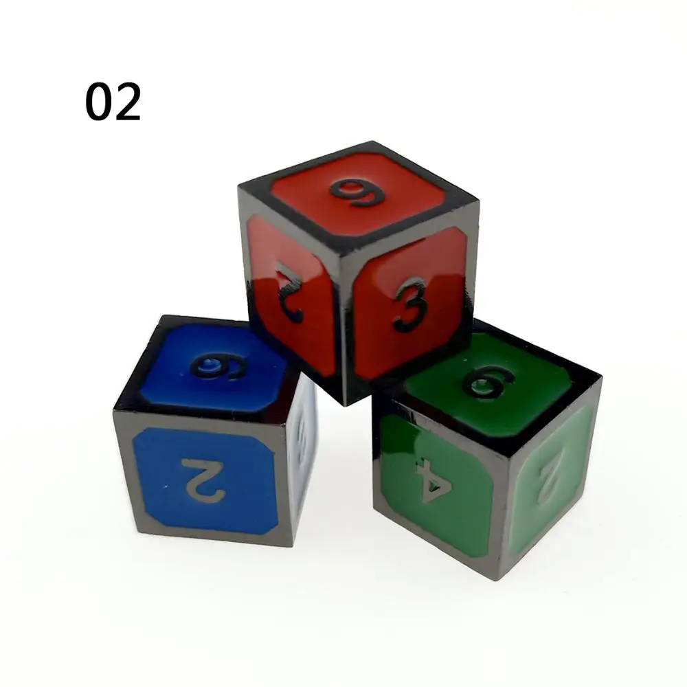 Набор из 3 шт. 6 сторонних штампов никеля/бронзы/меди для DnD игр|Кубики| |