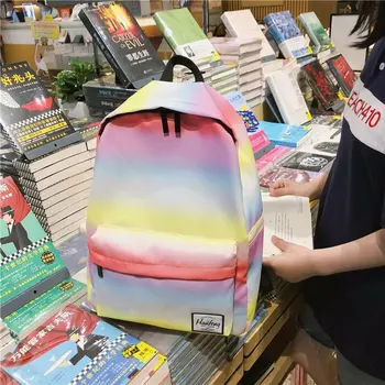 

New color gradual change backpack for female Korean fashion middle and high school students