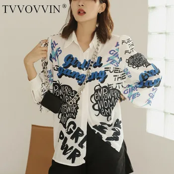 

Korea Fall Long Sleeve Blouse Women Lantern Sleeve Graffiti Letter Print Blouses Shirts 2020 Autumn Fashion Top Clothing Z007
