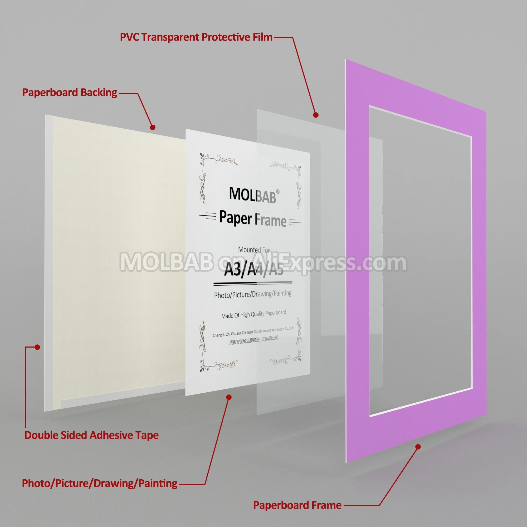 Supports rectangulaires en papier pour cadres photo, cadres photo A4 A3,  cadre photo en papier polymère, décor photo, blanc, 6 , 7, 8 , 10/16,  15 pièces - AliExpress
