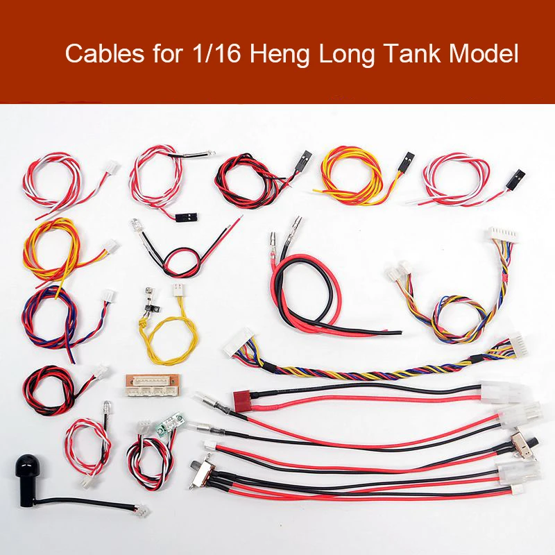 

Cable Battery/Motor/Light Wiring Infrared Battle Wire/Aiming Light/Machine Gun Light Parts for 1/16 Heng Long RC Tank Model