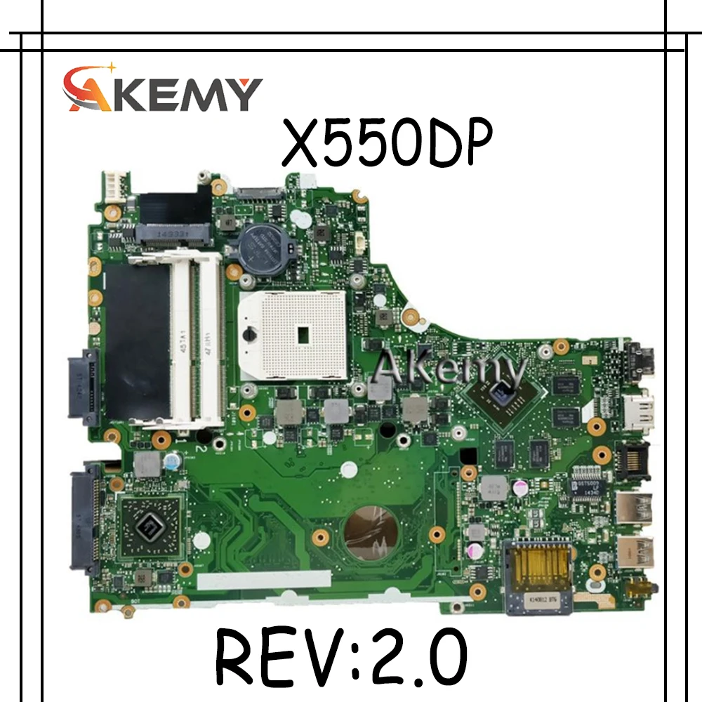 Akemy X550DP материнская плата LVD REV: 2 0 для For Asus X750DP K550DP K550D ноутбука тест на материнскую