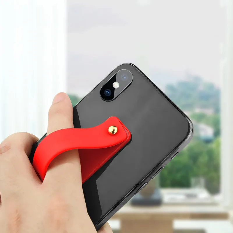 Универсальный толкающий держатель для мобильного телефона, Цветной силиконовый палец, кольцо, ремешок, крепление для iPhone11 Pro 8 Plus, смартфон