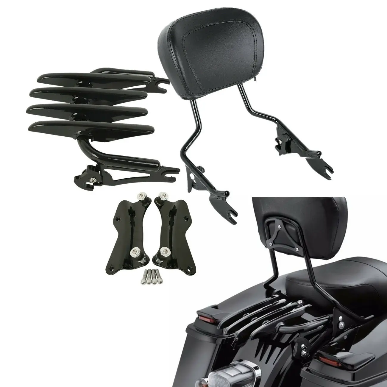 4-точечная док-станция для багажника мотоцикла спинка Harley Touring Road King FLHXS 2014-2020 2019 2018